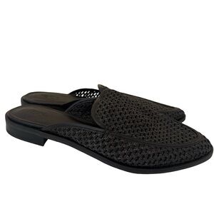 Nordstrom Rack  black woven mule flats SZ 10